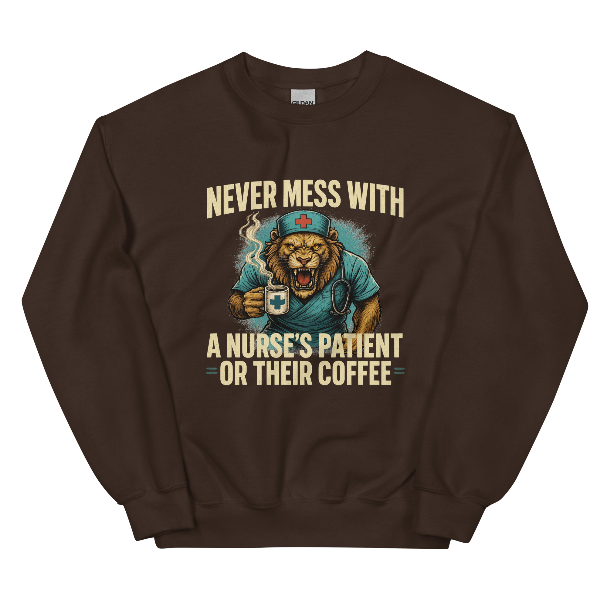 Never Mess With A Nurse's Lion Unisex Sweatshirt - Image 18