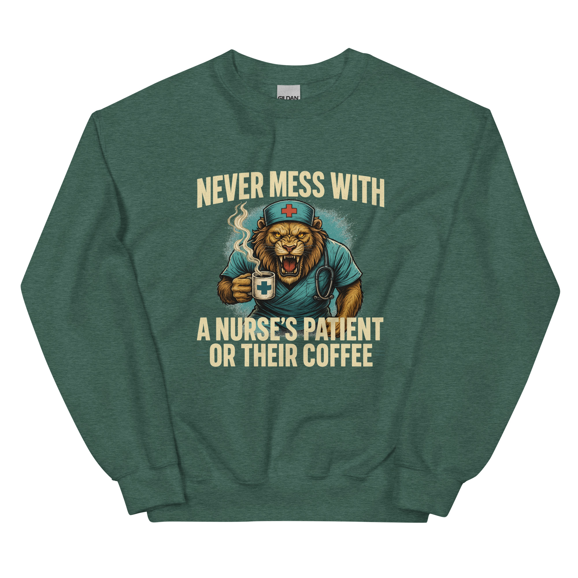 Never Mess With A Nurse's Lion Unisex Sweatshirt - Image 28