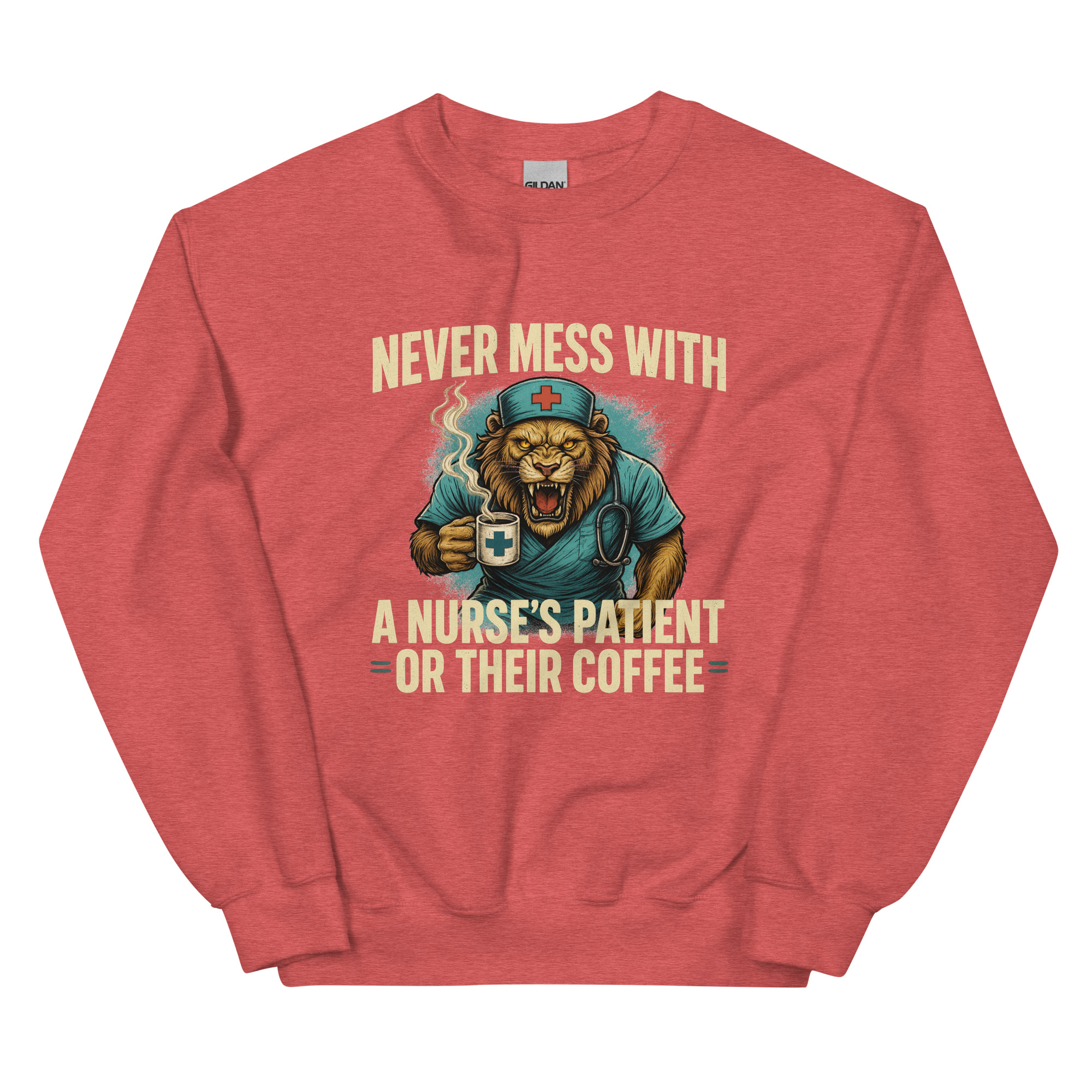 Never Mess With A Nurse's Lion Unisex Sweatshirt - Image 27