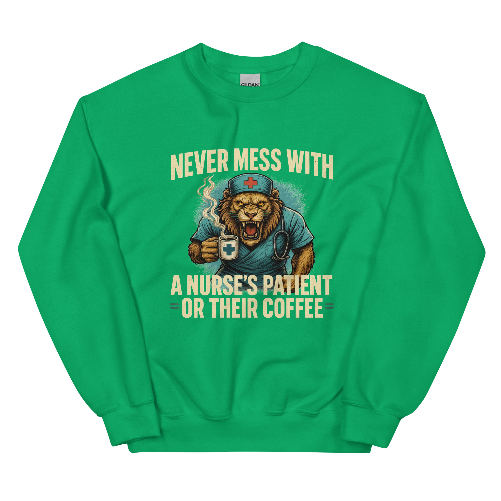 Never Mess With A Nurse's Lion Unisex Sweatshirt - Image 17