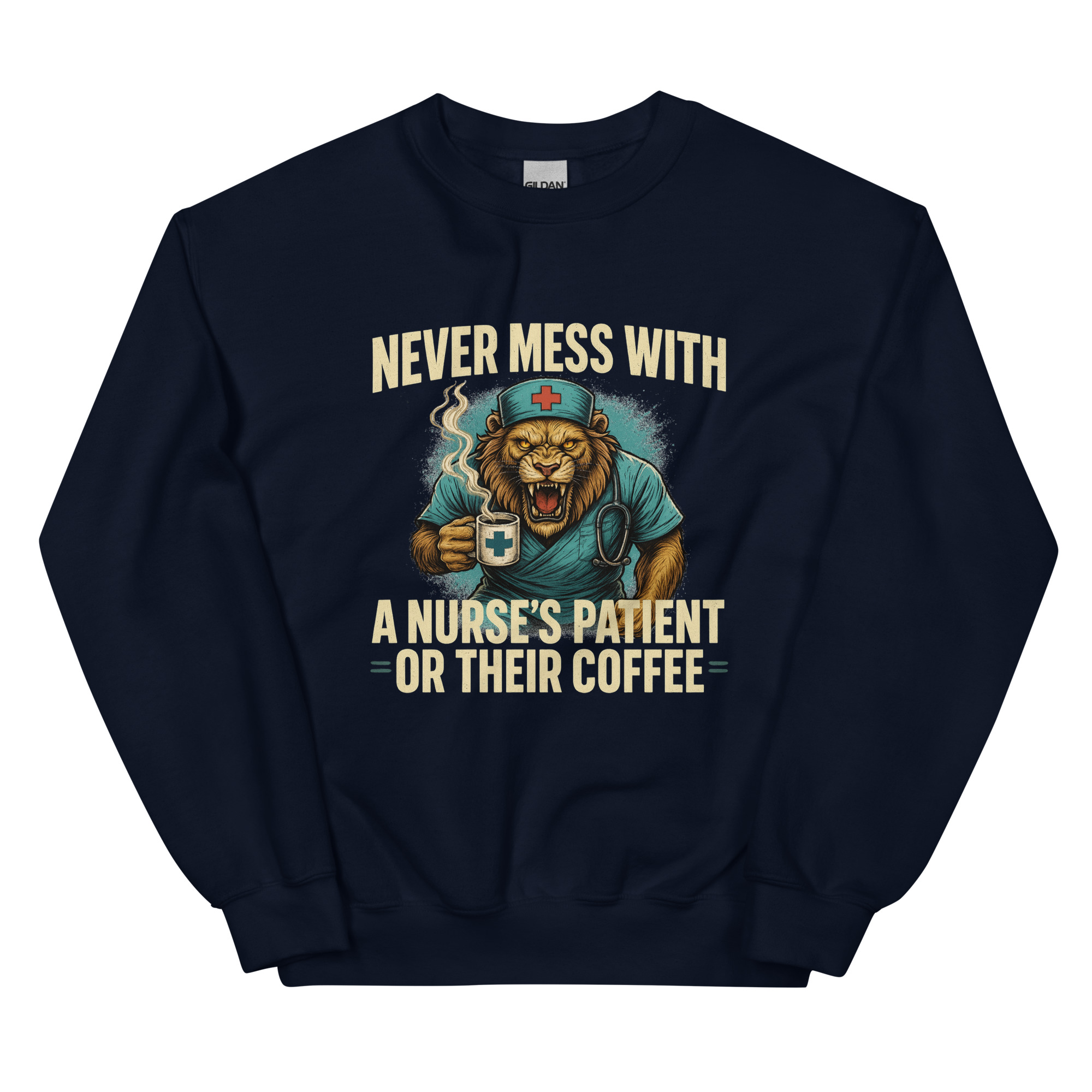 Never Mess With A Nurse's Lion Unisex Sweatshirt - Image 11