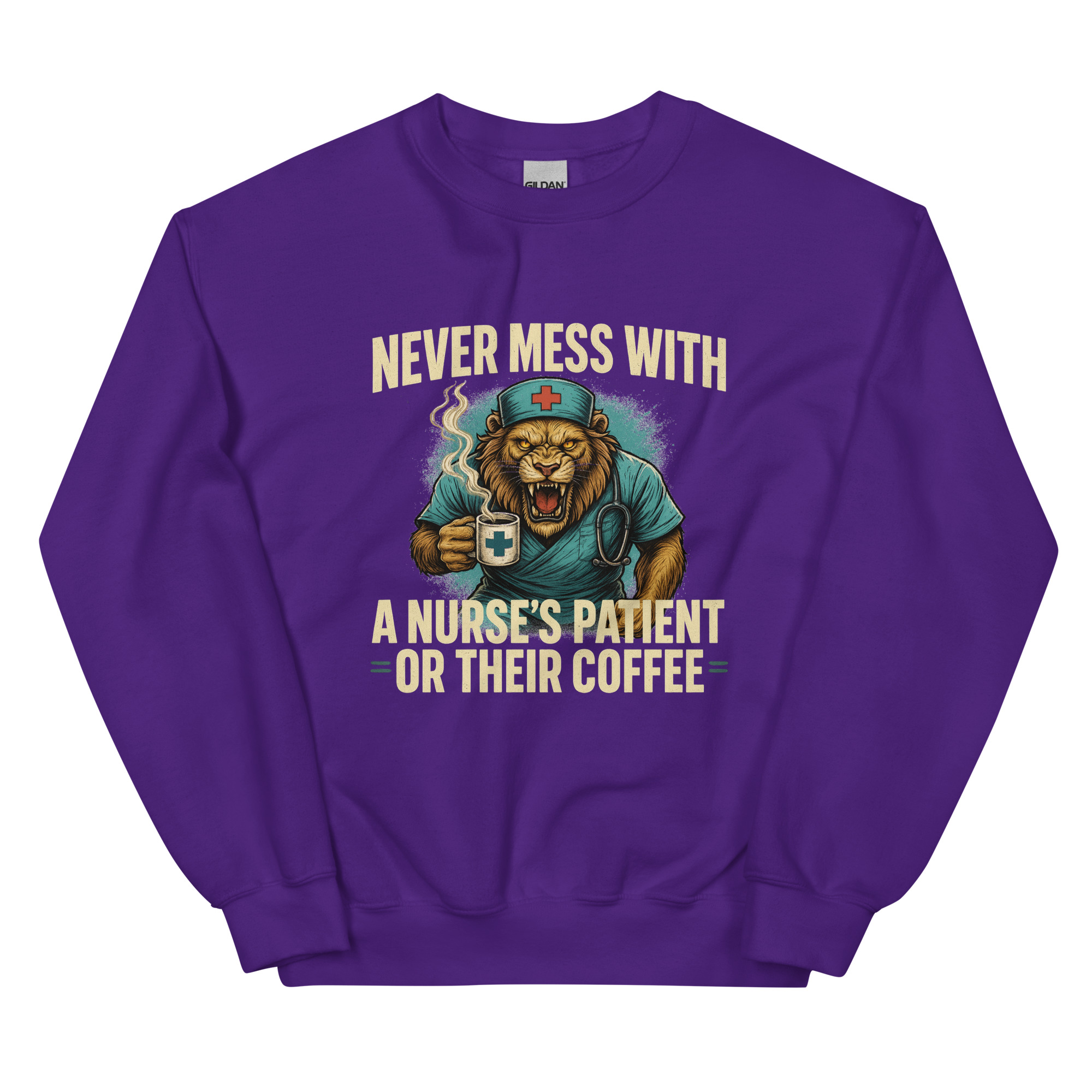 Never Mess With A Nurse's Lion Unisex Sweatshirt - Image 22