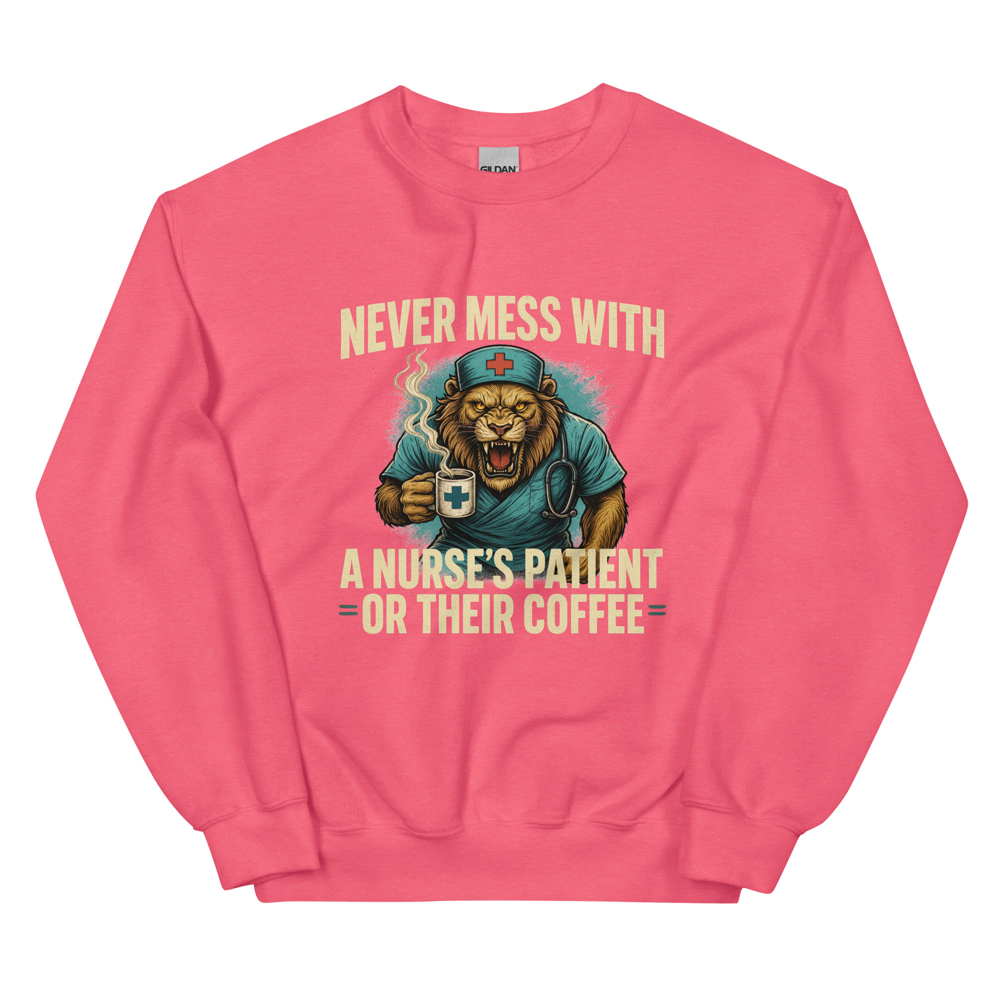 Never Mess With A Nurse's Lion Unisex Sweatshirt - Image 30