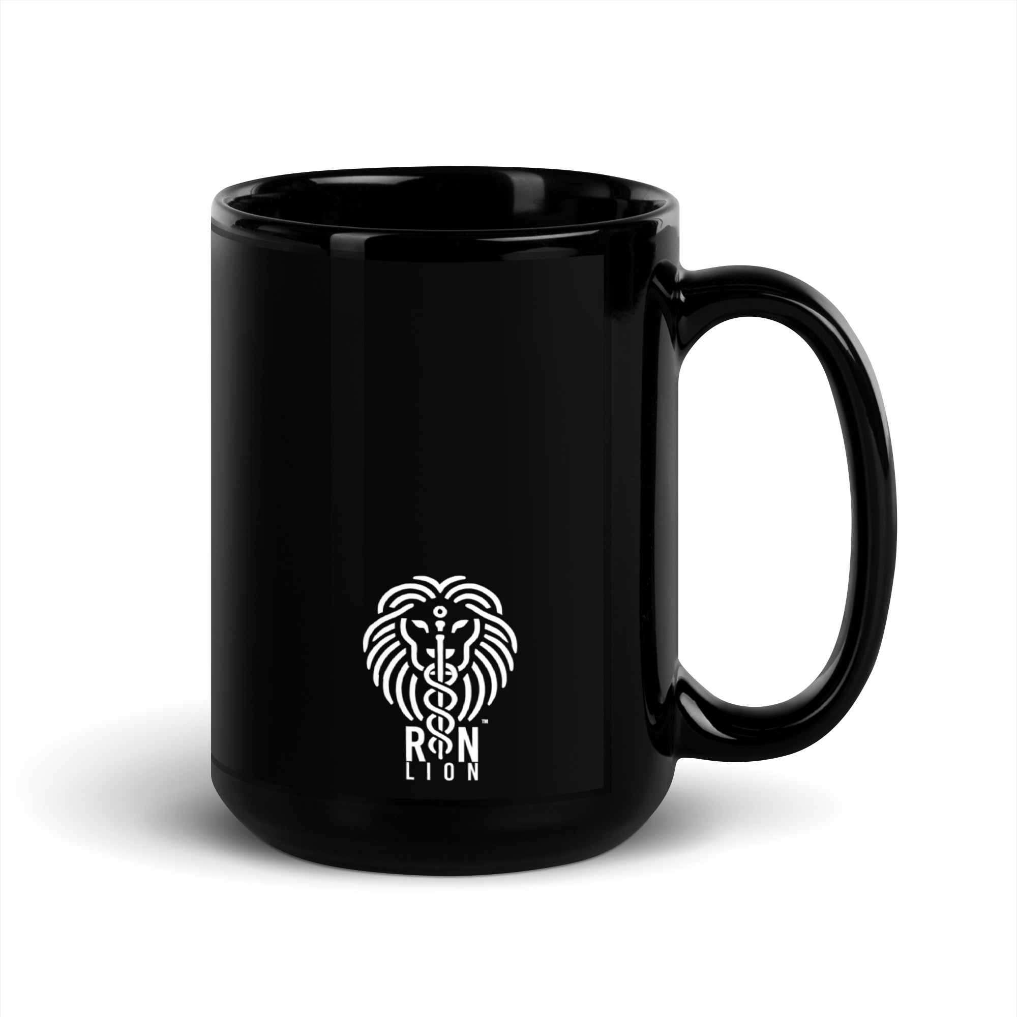 Never Mess With A Nurse's Gorilla Lion Glossy Mug - Image 2